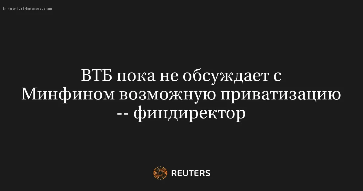 
								ВТБ пока не обсуждает с Минфином возможную приватизацию -- финдиректор			