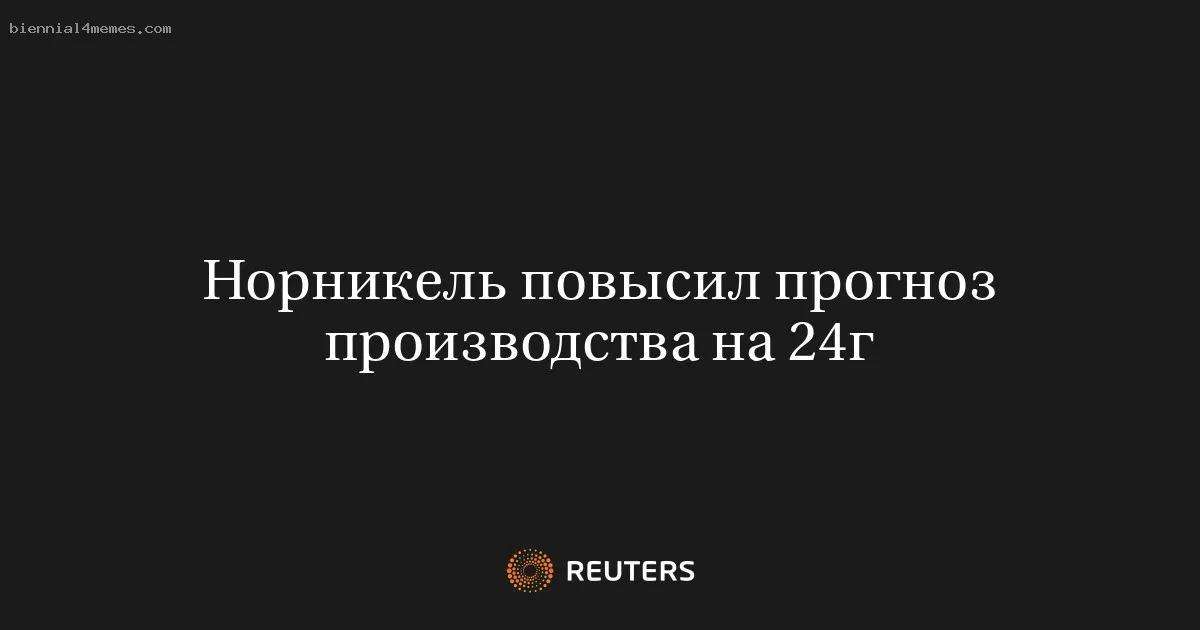 
								Норникель повысил прогноз производства на 24г			