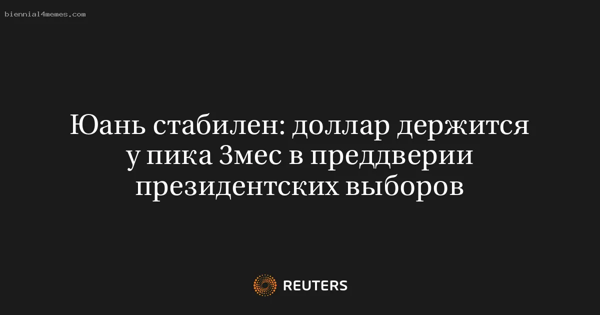 
								Юань стабилен: доллар держится у пика 3мес в преддверии президентских выборов			