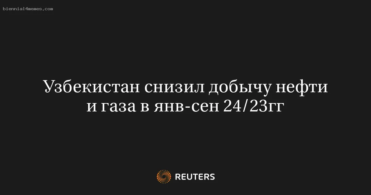 
								Узбекистан снизил добычу нефти и газа в янв-сен 24/23гг			