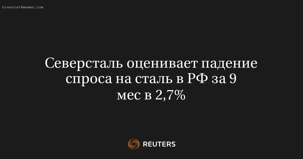 
								Северсталь оценивает падение спроса на сталь в РФ за 9 мес в 2,7%			