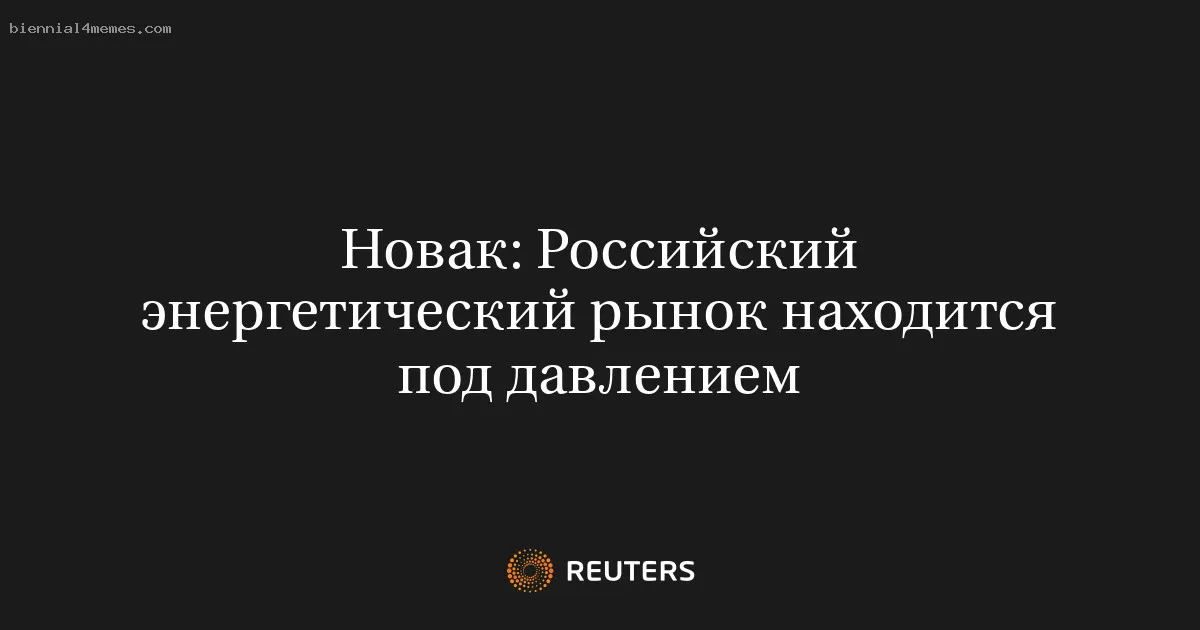 
								Новак: Российский энергетический рынок находится под давлением			