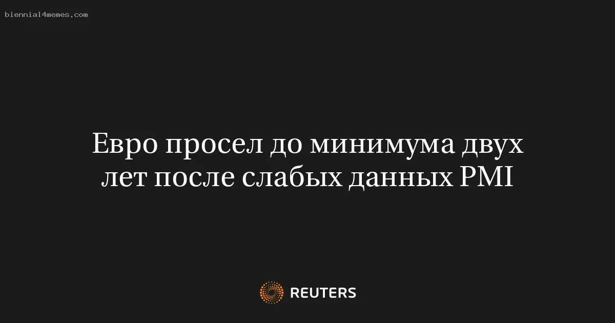 
								Евро просел до минимума двух лет после слабых данных PMI			