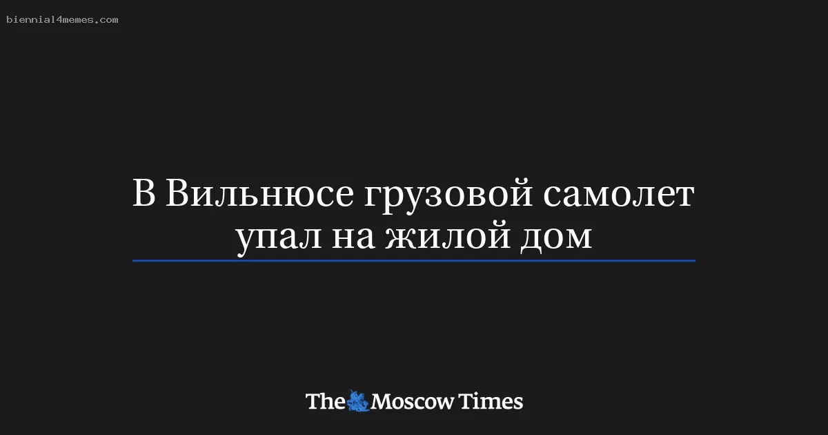 
								В Вильнюсе грузовой самолет упал на жилой дом			