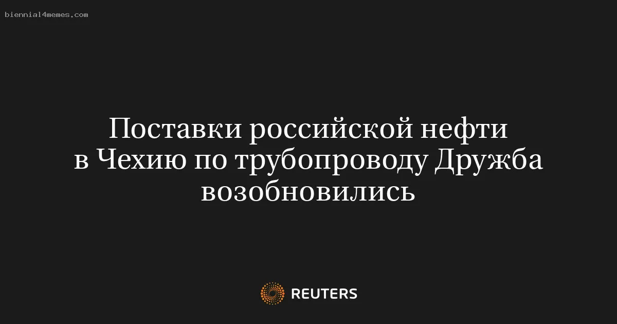 
								Поставки российской нефти в Чехию по трубопроводу Дружба возобновились			