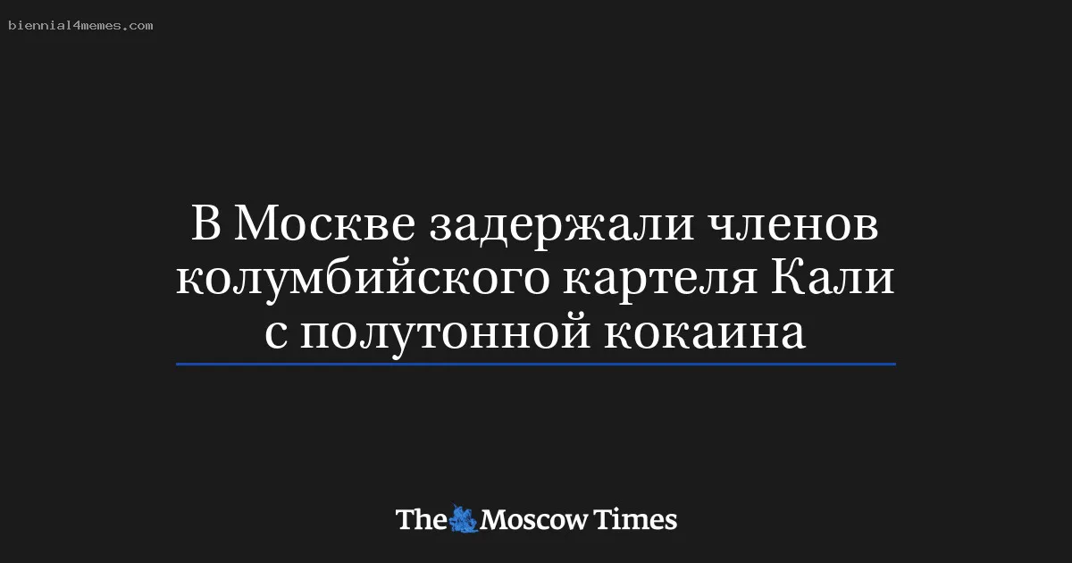 
								В Москве задержали членов колумбийского картеля Кали с полутонной кокаина			