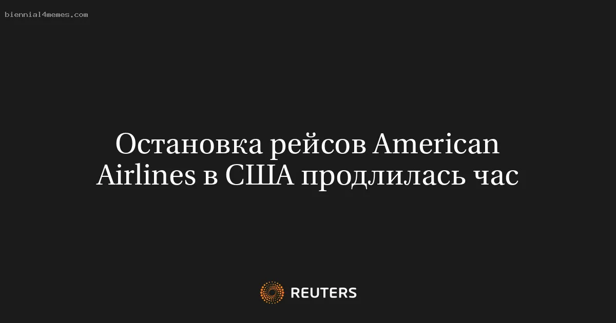 
								Остановка рейсов American Airlines в США продлилась час			