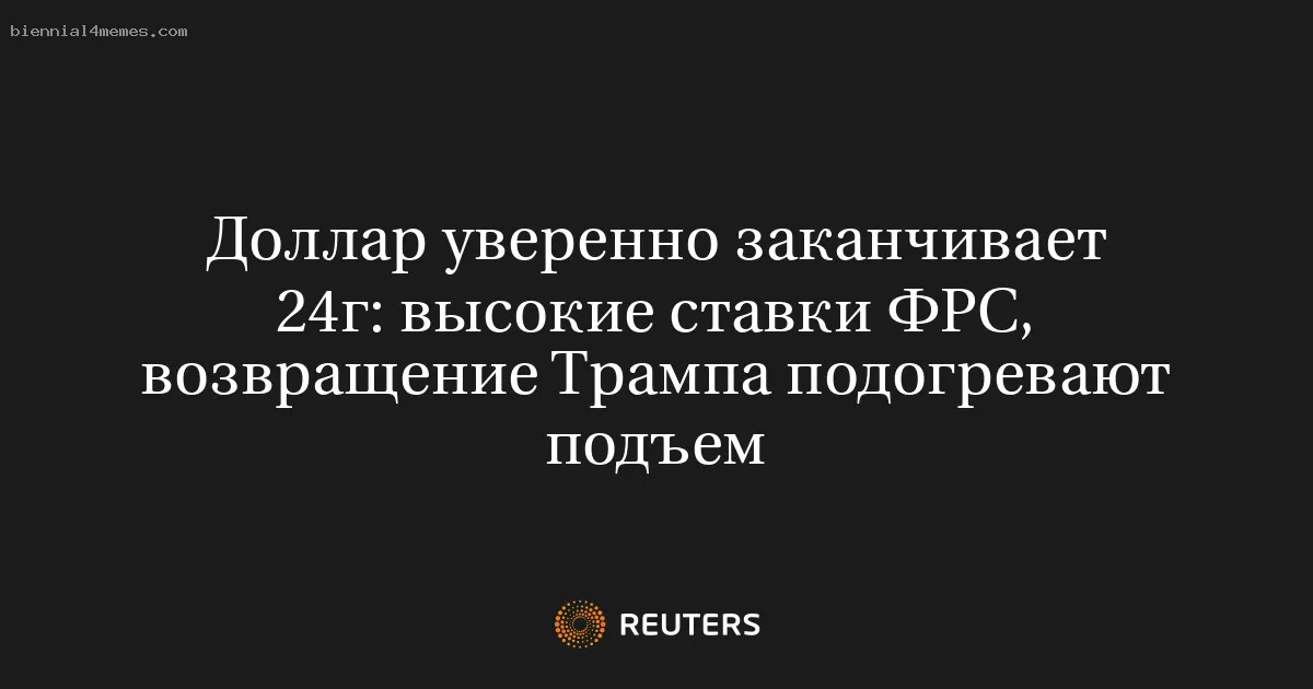 
								Доллар уверенно заканчивает 24г: высокие ставки ФРС, возвращение Трампа подогревают подъем			