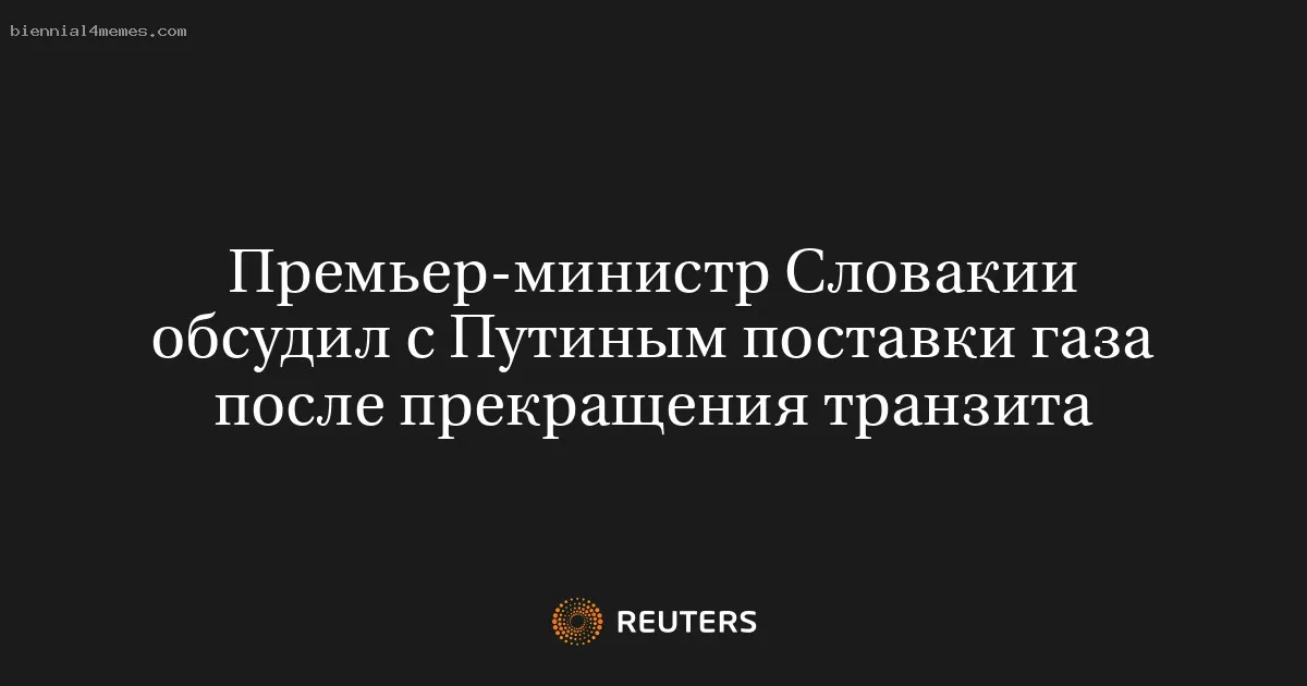 Премьер-министр Словакии обсудил с Путиным поставки газа после прекращения транзита