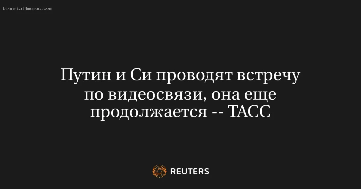 Путин и Си проводят встречу по видеосвязи, она еще продолжается -- ТАСС