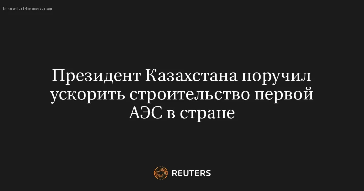 Президент Казахстана поручил ускорить строительство первой АЭС в стране