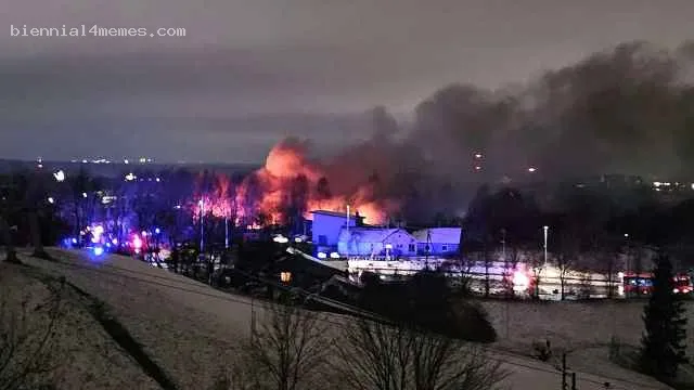 
								В Вильнюсе грузовой самолет упал рядом с жилым домом			