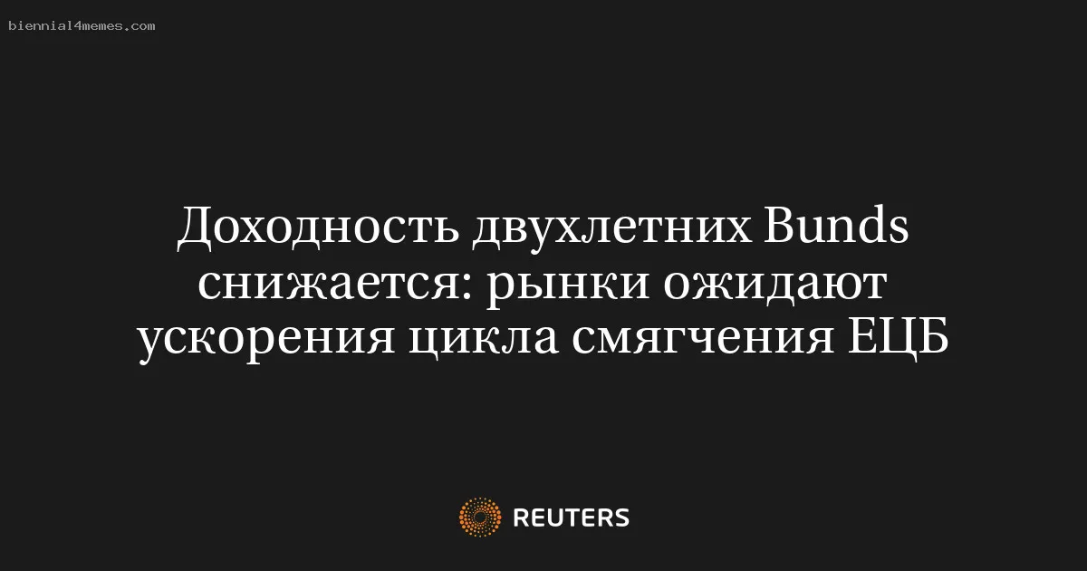 
								Доходность двухлетних Bunds снижается: рынки ожидают ускорения цикла смягчения ЕЦБ			